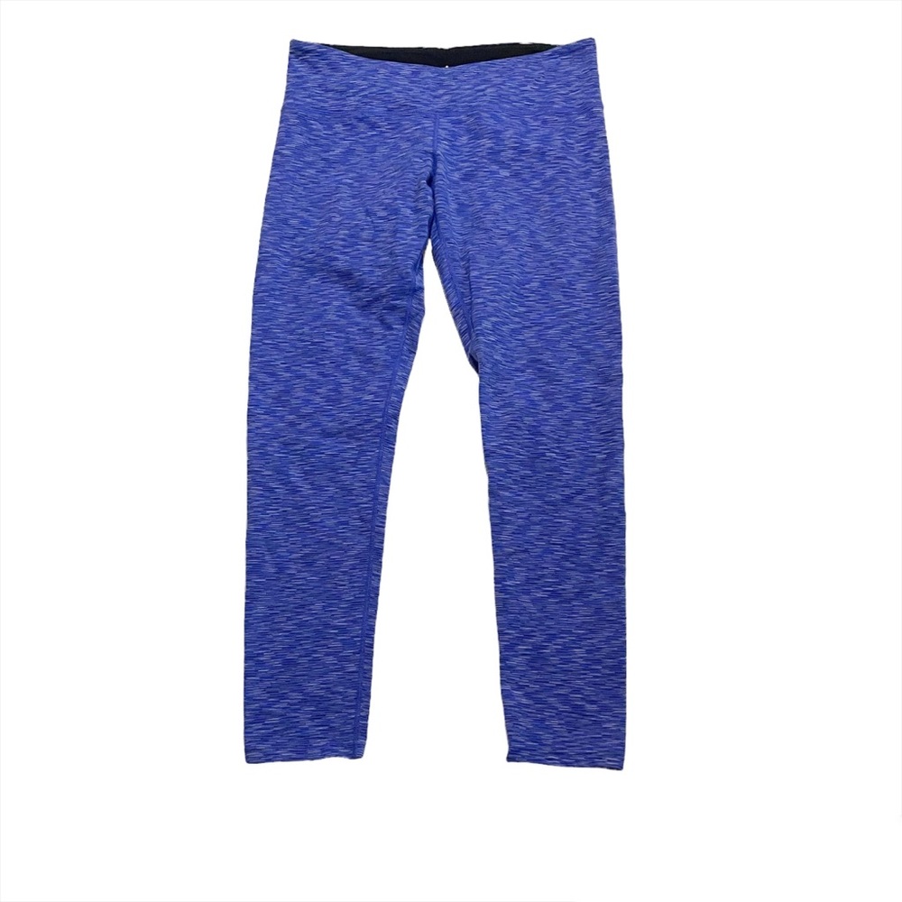 Tuff Athletics Heather Blue Crop Capri Athleisure Athletic Leggings Size Medium